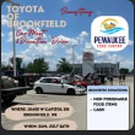 Event artwork for Toyota of Brookfield Car Meet & Donation Drive