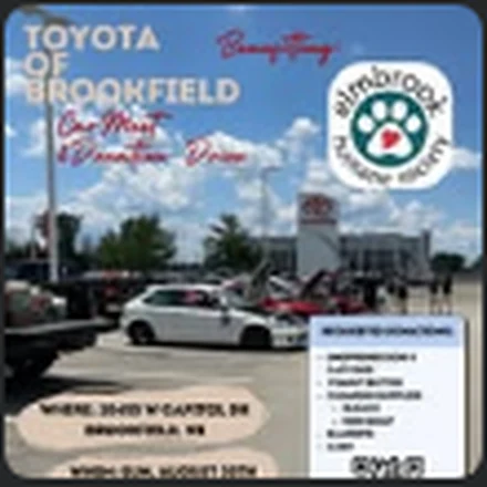Event artwork for Toyota of Brookfield Car Meet & Donation Drive